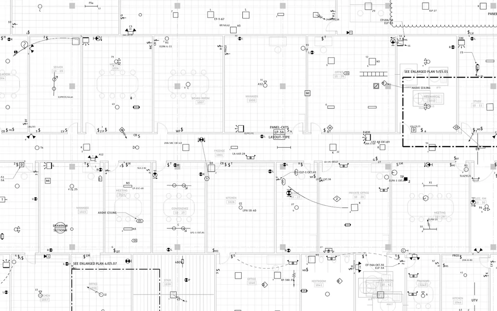An electrical floor plan as uploaded